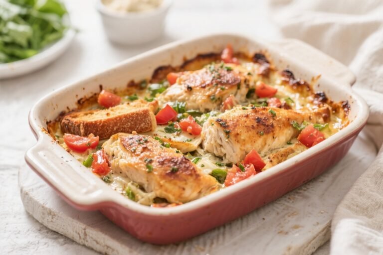 Healthy Bruschetta Chicken Bake – A Fresh, Simple Weeknight Dinner