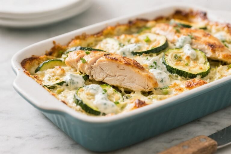 Healthy Ranch Chicken Zucchini Bake – A Light, Flavor-Packed Weeknight Dinner