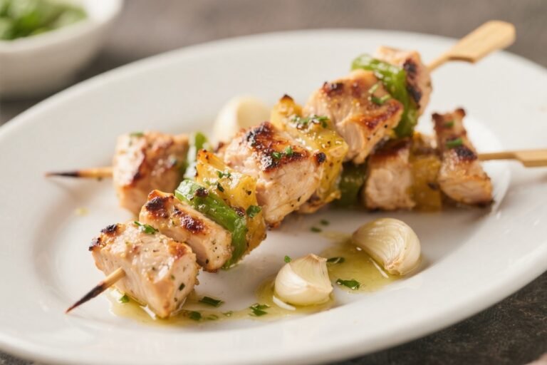 Healthy Garlic Butter Chicken Kabobs – Juicy, Flavorful, and Easy