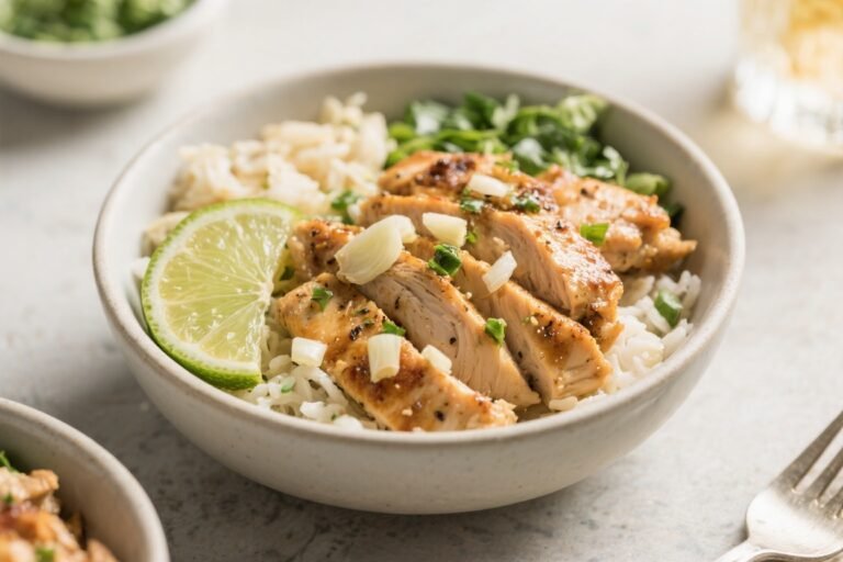 Garlic Lime Chicken Bowls – Bright, Zesty, and Easy