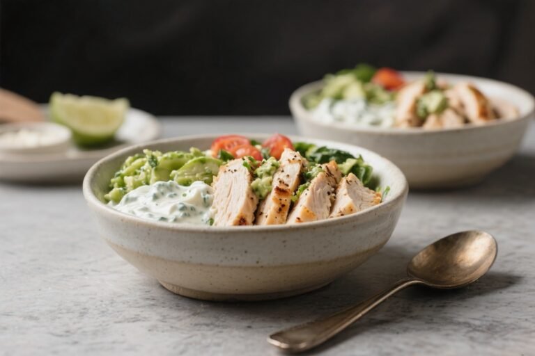 High Protein Chicken Tzatziki Bowls – Fresh, Fast, and Satisfying