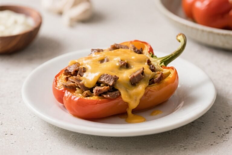 High-Protein Philly Cheesesteak Stuffed Peppers – Big Flavor, Easy Meal