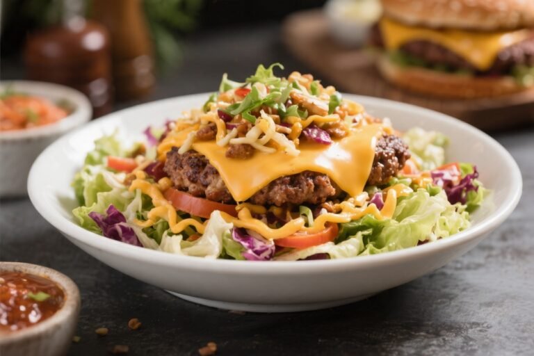 Loaded Cheeseburger Dinner Salad – All the Flavor, None of the Fuss