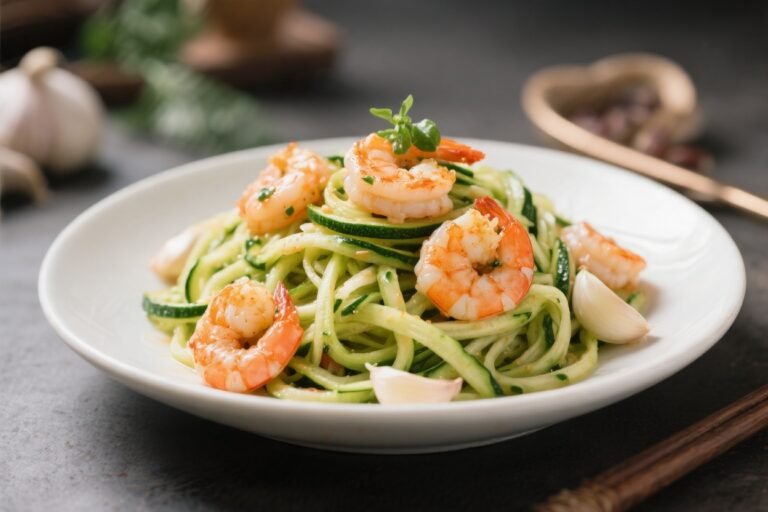 High-Protein Shrimp & Garlic Zucchini Noodles – A Light, Flavor-Packed Weeknight Dinner