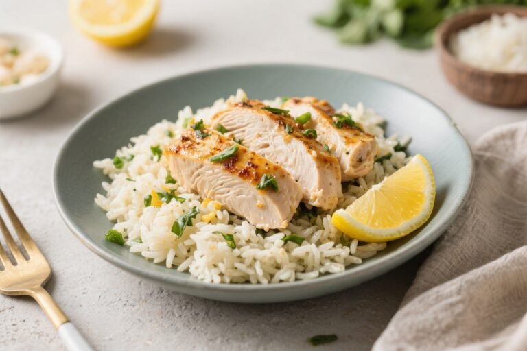 High-Protein Greek Chicken & Lemon Rice
