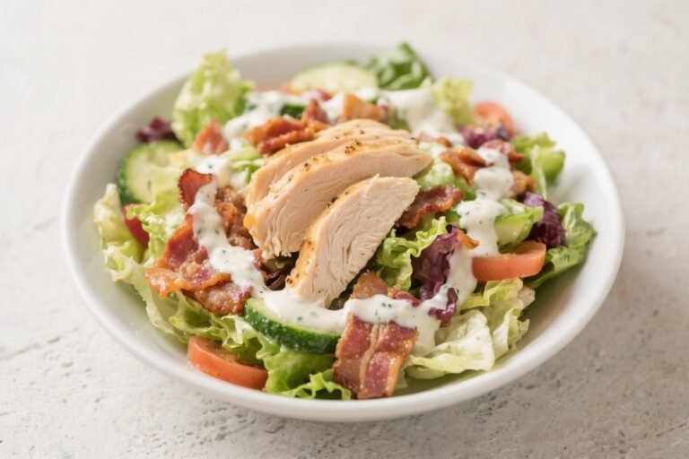 Healthy Chicken Bacon Ranch Salad – Fresh, Satisfying, and Easy