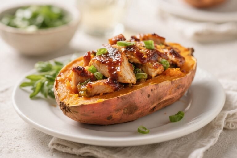 Healthy BBQ Chicken Stuffed Sweet Potatoes – Easy, Flavorful, and Satisfying