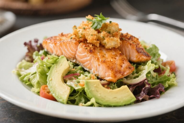 Crispy Salmon Avocado Salad – Bright, Fresh, and Satisfying