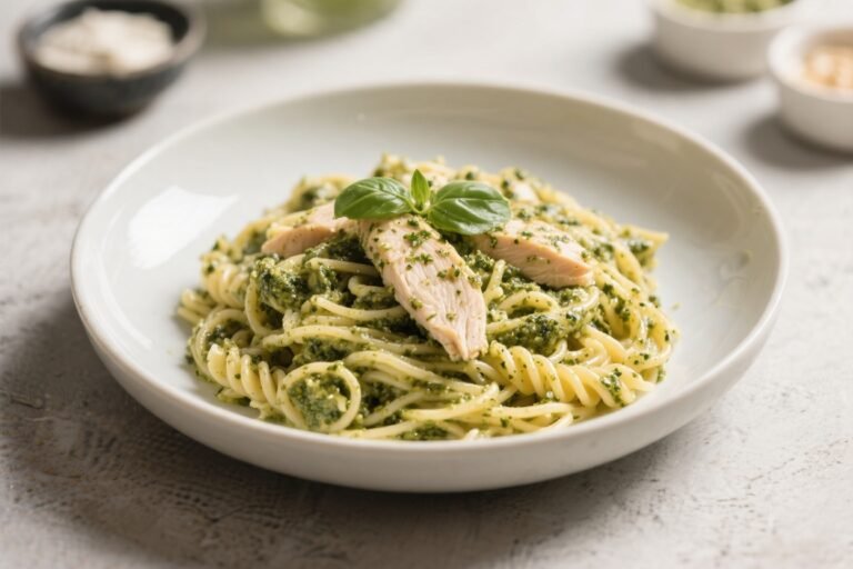 High Protein Chicken Pesto Pasta – A Satisfying Weeknight Favorite