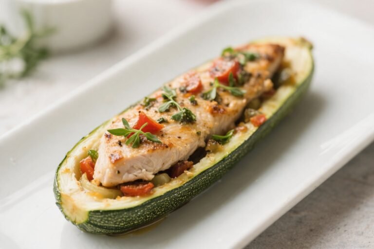 Healthy Italian Chicken Zucchini Boats – Light, Flavorful, and Satisfying