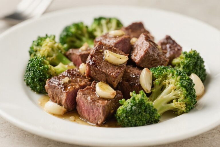 High-Protein Garlic Butter Steak Bites & Broccoli – Quick, Flavorful, and Satisfying