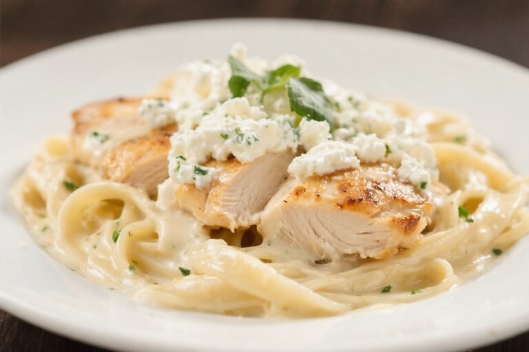 High-Protein Cottage Cheese Alfredo Chicken – Creamy, Light, and Satisfying