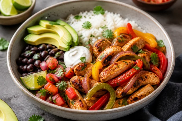 Healthy Chicken Fajita Bowls – Fresh, Flavorful, and Weeknight-Friendly