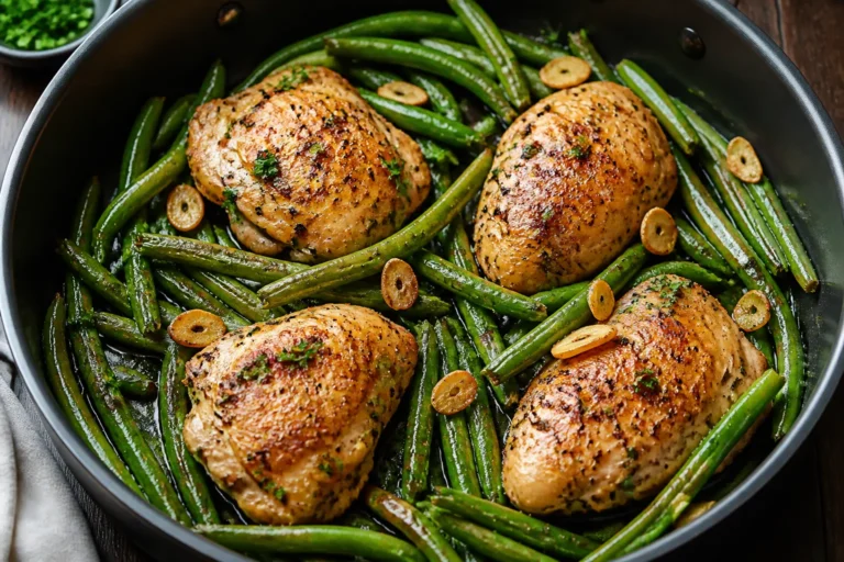 One Pan Garlic Chicken and Green Beans – Simple, Flavorful, and Weeknight-Friendly
