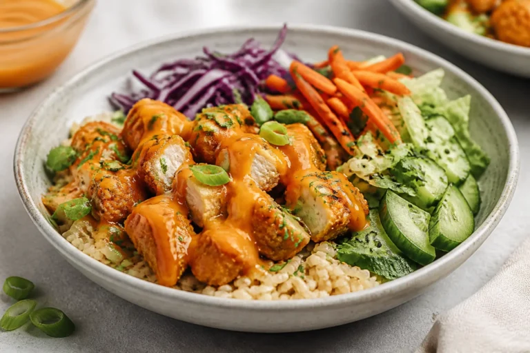 Healthy Bang Bang Chicken Bowls – Spicy, Creamy, and Packed With Fresh Crunch