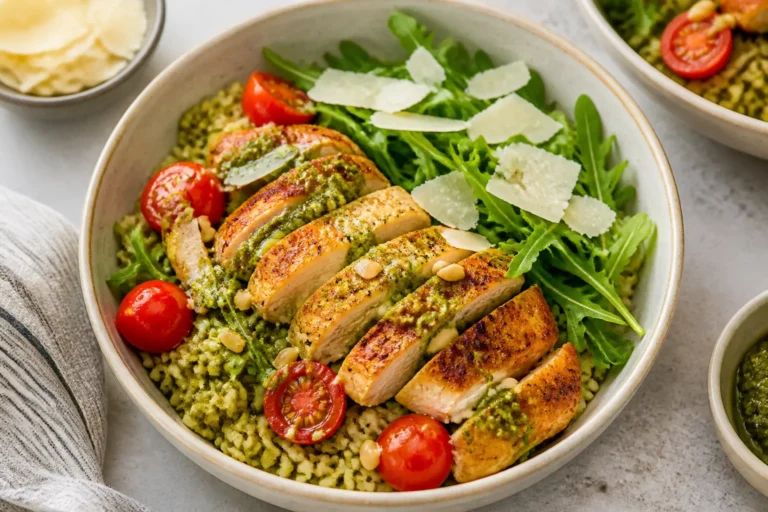 Chicken Pesto Rice Bowls – Fresh, Fast, and Full of Flavor