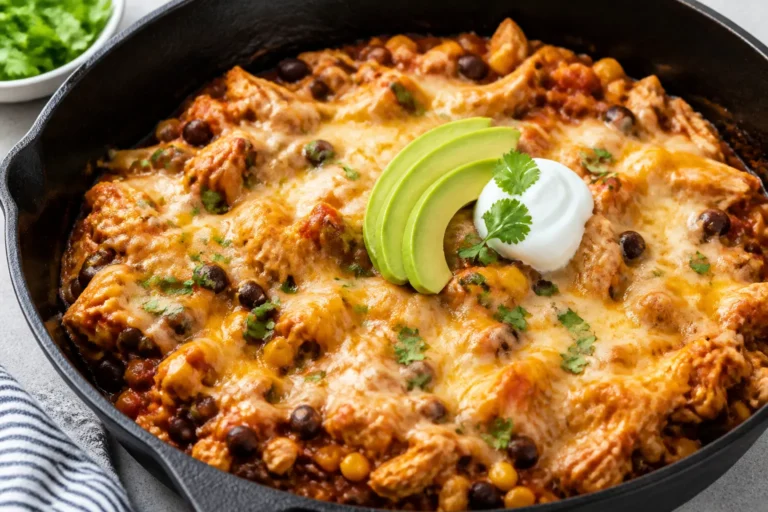 Healthy Chicken Enchilada Skillet – A Fast, Flavor-Packed One-Pan Dinner