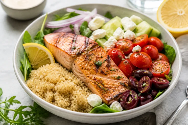 Mediterranean Salmon Bowls – Bright, Fresh, and Satisfying