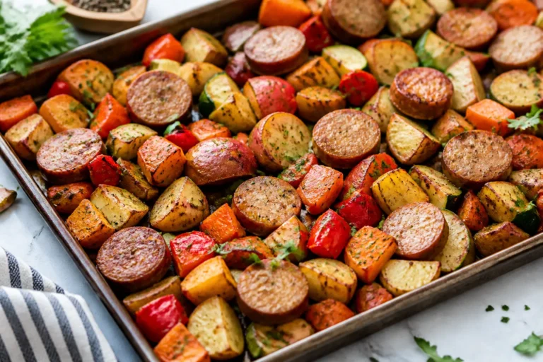 Sheet Pan Chicken Sausage Dinner – Simple, Colorful, and Weeknight-Friendly