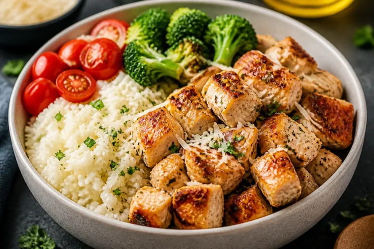 High Protein Garlic Parmesan Chicken Bowls – Simple, Satisfying, and Meal-Prep Friendly
