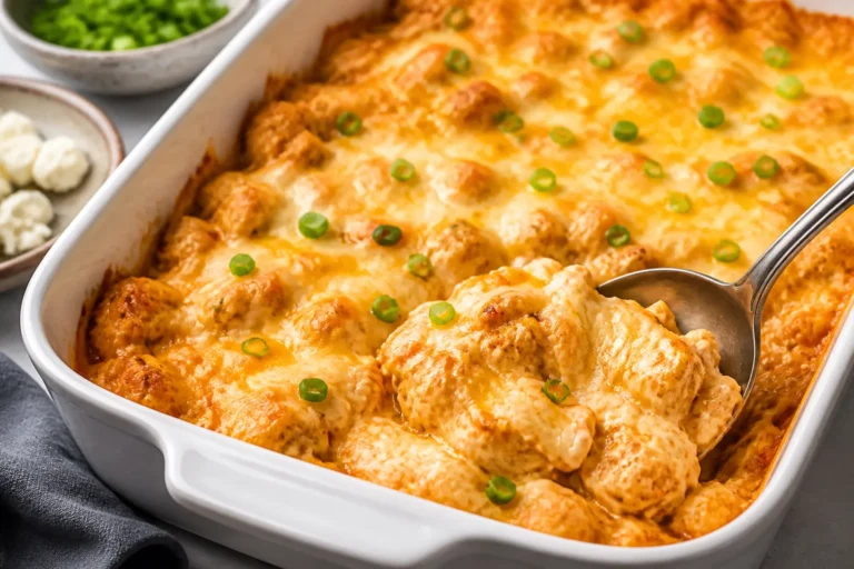 Cottage Cheese Buffalo Chicken Bake – Creamy, Spicy, and Weeknight Easy
