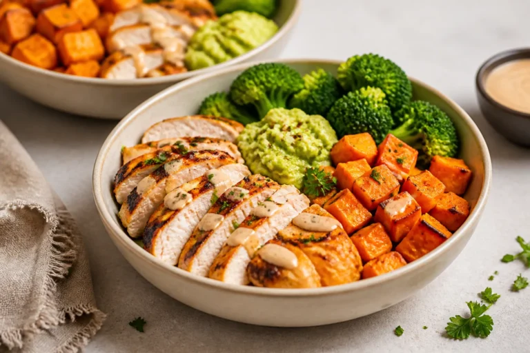High Protein Chicken and Sweet Potato Bowls – Simple, Satisfying, and Meal-Prep Friendly