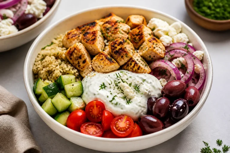 High Protein Greek Chicken Protein Bowls – Simple, Fresh, and Satisfying