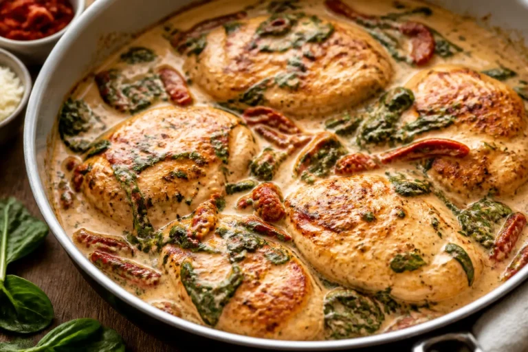 High Protein Tuscan Chicken – Creamy, Satisfying, and Weeknight-Friendly