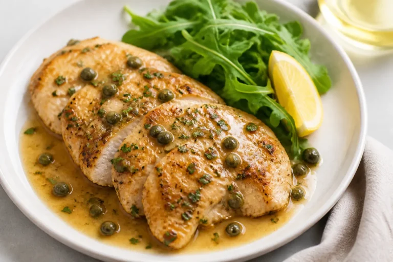High Protein Chicken Piccata – Bright, Tangy, and Satisfying