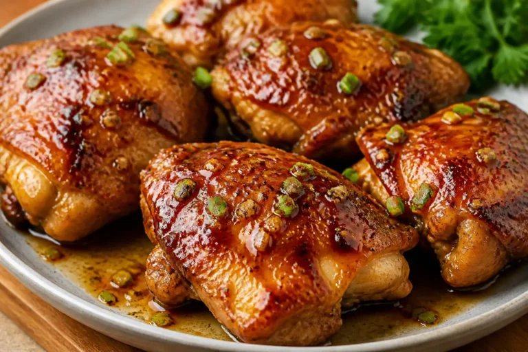 High Protein Honey Garlic Chicken Thighs – Sticky, Savory, and Satisfying