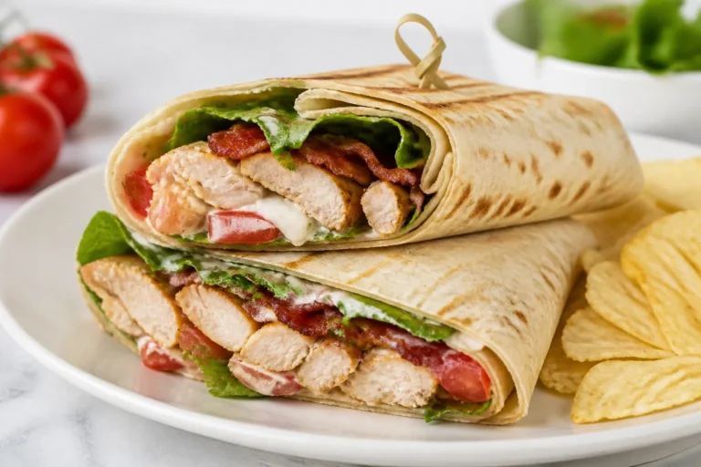High Protein Chicken Club Wraps – A Satisfying, Fresh-and-Filling Lunch