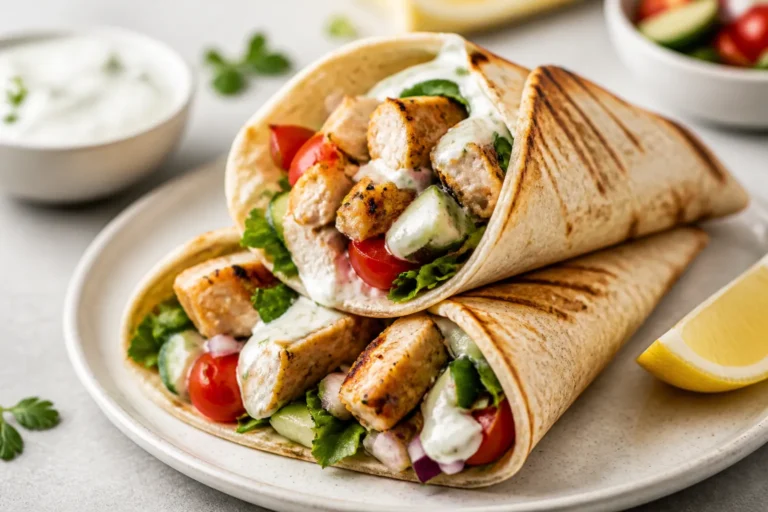 High Protein Greek Chicken Wraps – Fresh, Flavorful, and Meal-Prep Friendly