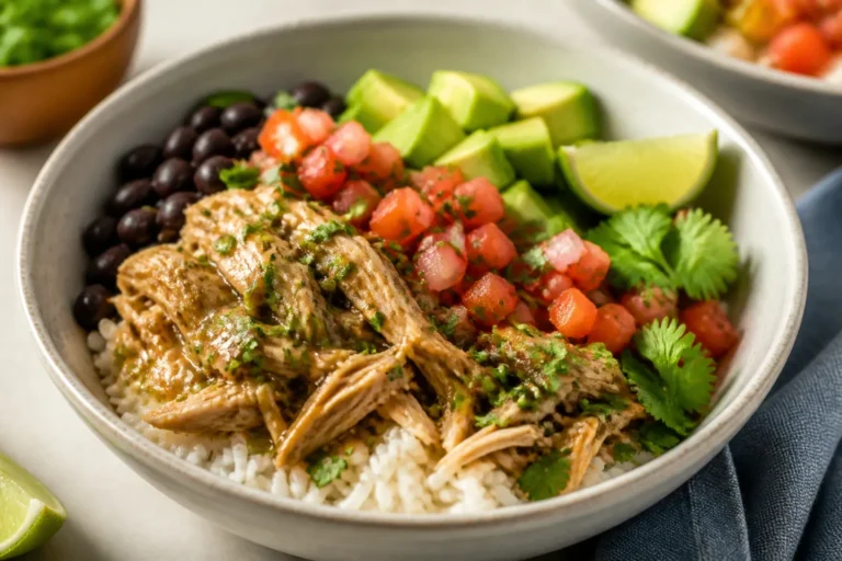 Crockpot Salsa Verde Chicken Bowls – A Fresh, Easy Weeknight Favorite