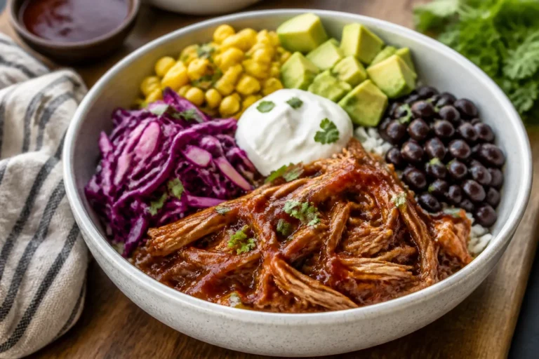 Slow Cooker BBQ Chicken Protein Bowls – Easy, Hearty, and Meal-Prep Friendly
