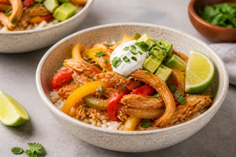 Slow Cooker Chicken Fajita Bowls – Easy, Flavor-Packed Weeknight Comfort