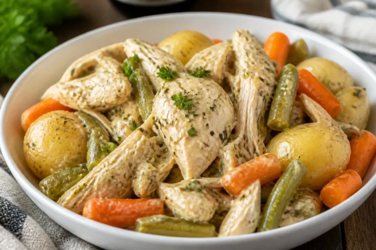 Slow Cooker Ranch Chicken & Vegetables – Comforting, Hands-Off Dinner
