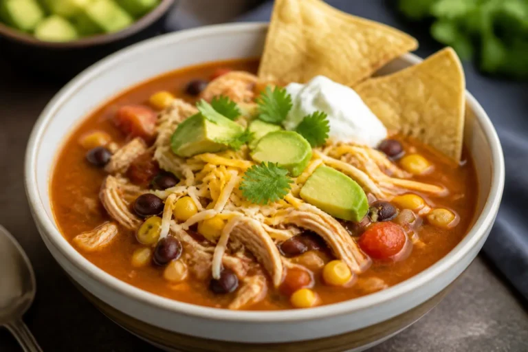 Slow Cooker Chicken Taco Soup – Easy, Cozy, and Full of Flavor