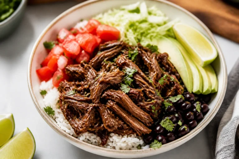 Crockpot Barbacoa Beef Bowls – Tender, Zesty, and Easy