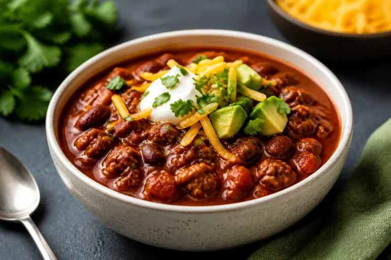 Slow Cooker High Protein Beef Chili – Hearty, Easy, and Satisfying
