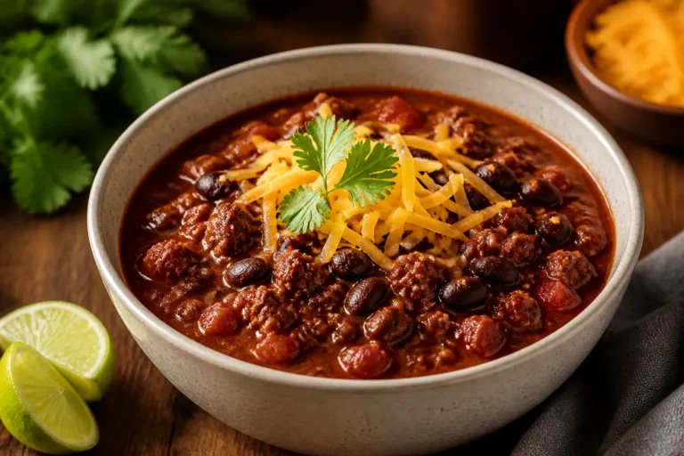 Slow Cooker Beef & Black Bean Chili – Hearty, Cozy, and Easy