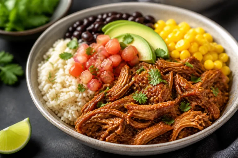 Slow Cooker Pulled Pork Protein Bowls – Easy, Hearty, and Meal-Prep Friendly