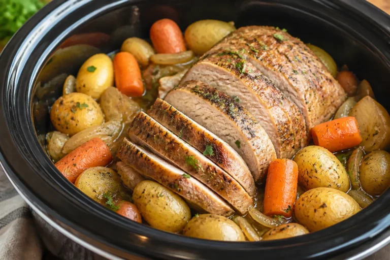 Slow Cooker Pork Tenderloin & Vegetables – A Cozy, Hands-Off Dinner