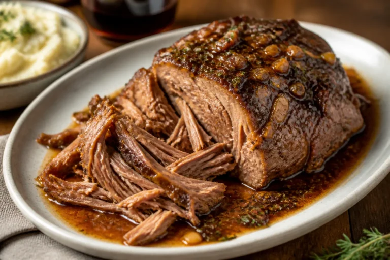 Crockpot Garlic Balsamic Pork Roast – Tender, Savory, and Effortless