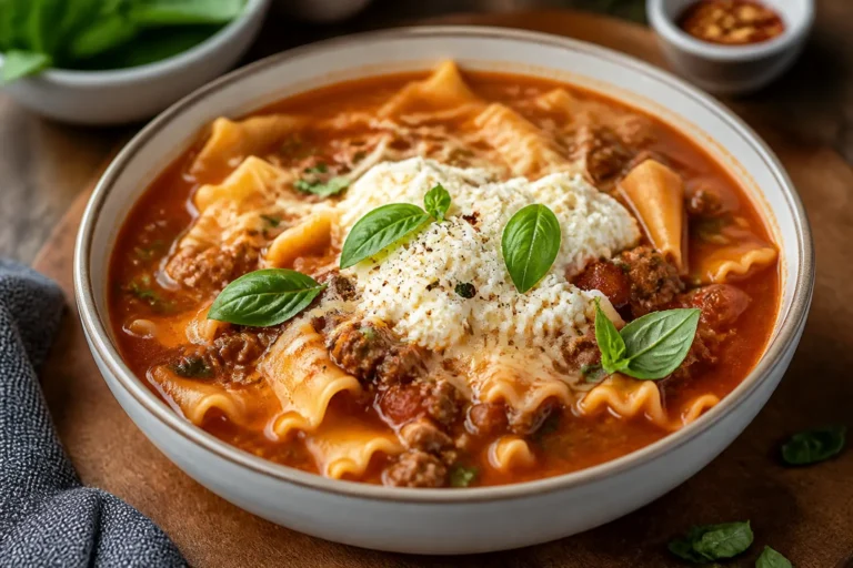 Slow Cooker High Protein Lasagna Soup – Cozy, Comforting, and Meal-Prep Friendly