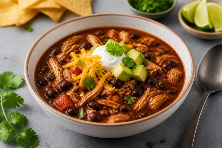 Slow Cooker Black Bean Chicken Chili – Cozy, Hearty, and Weeknight-Friendly