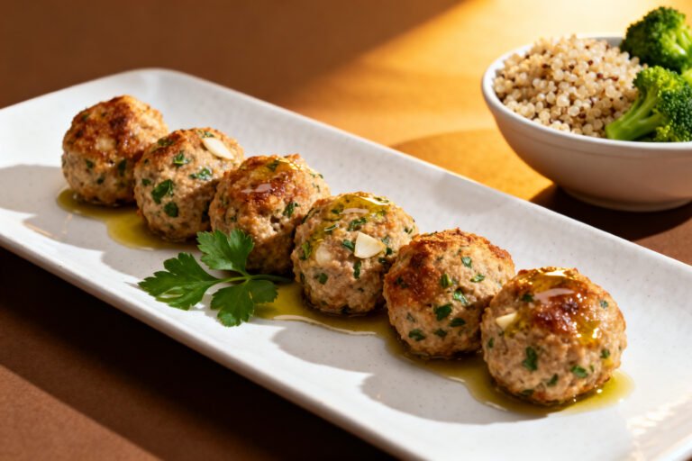 High Protein Garlic Herb Turkey Meatballs – Simple, Juicy, and Meal-Prep Friendly