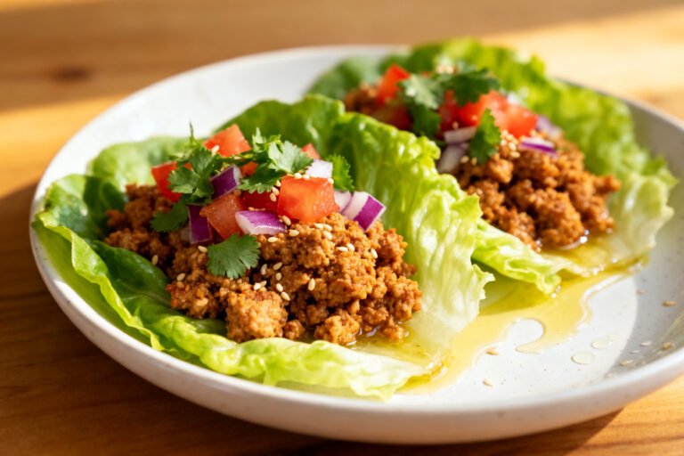 High Protein Ground Turkey Lettuce Wraps – Light, Flavorful, and Satisfying