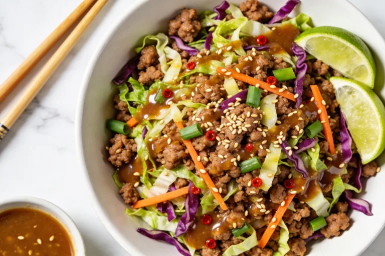 High Protein Ground Turkey Egg Roll in a Bowl