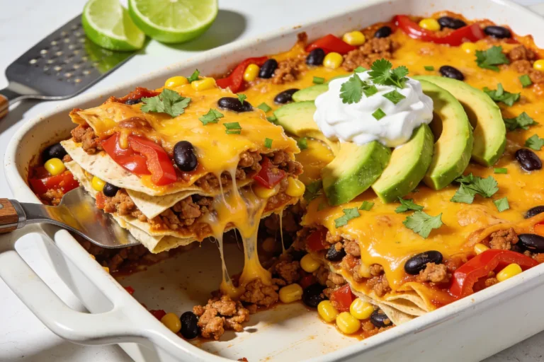 High Protein Ground Turkey Taco Casserole