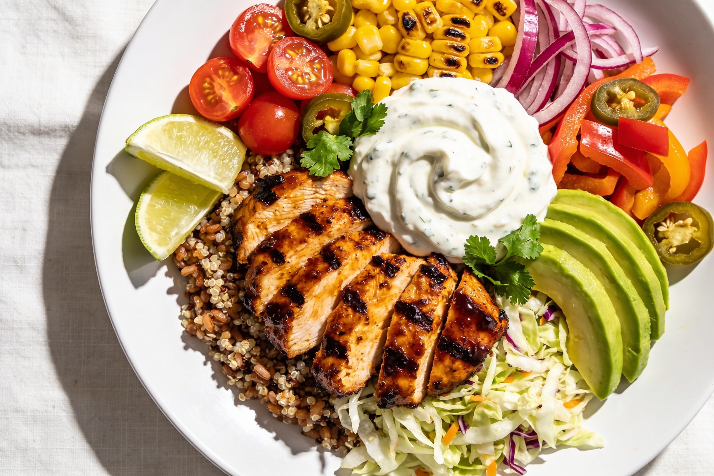 High Protein BBQ Chicken Bowls